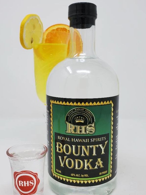 Bounty Vodka Distilled From Ulukila RHS Royal Hawaii Spirits